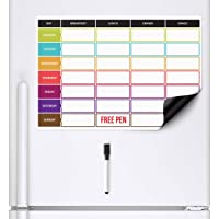 CKB LTD planificador de dietas | Pizarra blanca magnética para el frigorífico con rotulador A3- Ideal para la…